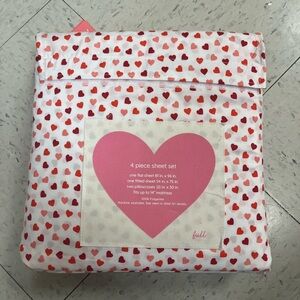 Charming Heart Sheet Set - Pink and Red